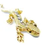 Or 3D - cristal gecko - autocollant en métal